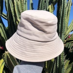 Women's Beige Bucket Hat - Lightweight Cotton Sun Hat